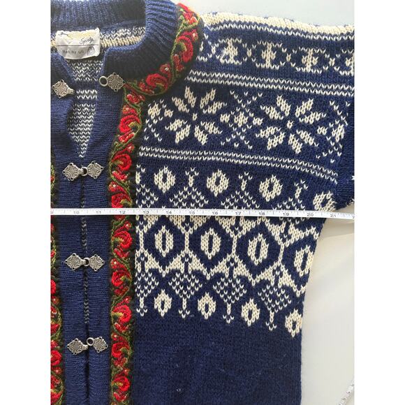 Vintage Gann sport Norwegian Fair Isle nordic norway chunky knit sweater - Picture 2 of 8